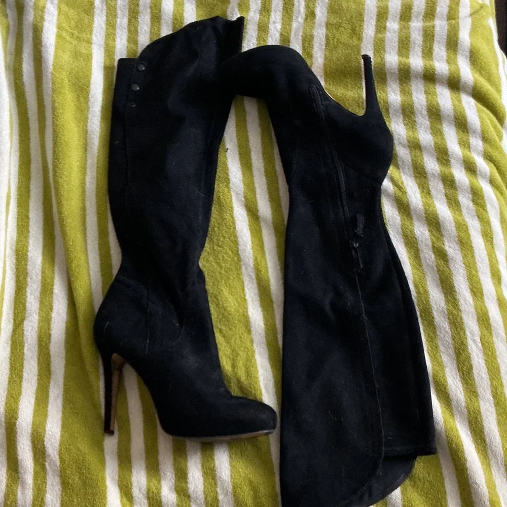 Guess Black Over the Knee Boots